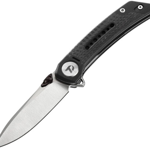 Dreamtech linerlock folding knife with CF/G10 black handle and stainless blade.