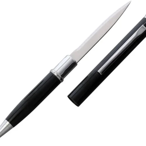 CobraTec Black Pen Knife Fixed Blade