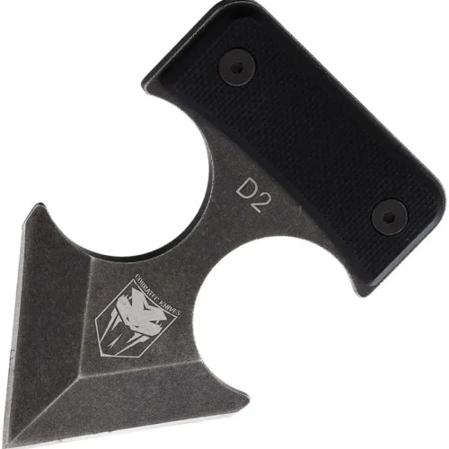 CobraTec folding knife with black handle and D2 steel blade.