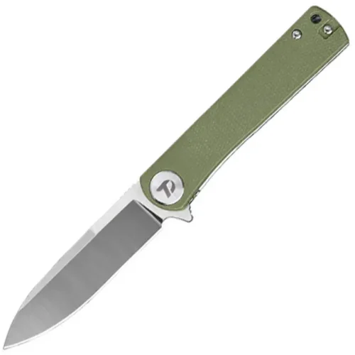 Linerlock Green Micarta D2 steel OD Green Micarta
