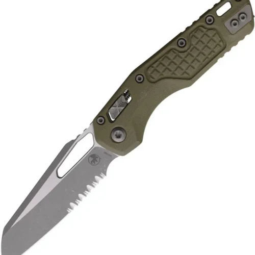 Microtech MSI Ram-Lok folding knife with Apocalyptic blade and Frag G10 handle.