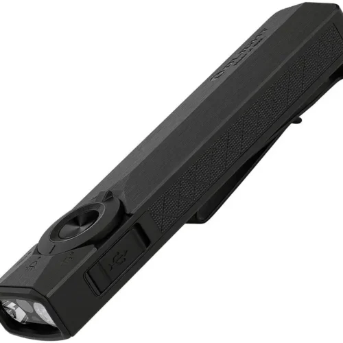Olight ArkPro Ultra flashlight in Onyx Black cool white with upgraded brightness and slim design.