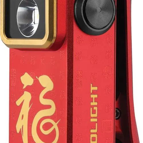 Olight Oclip Pro Snake edition clip light with special artwork and dual LEDs.