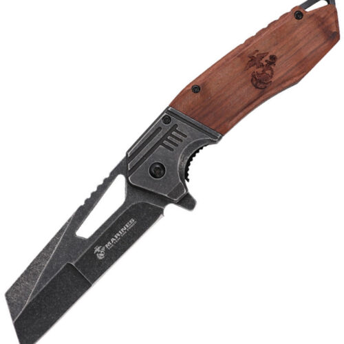 Linerlock A/O Brown black stonewash finish stainless