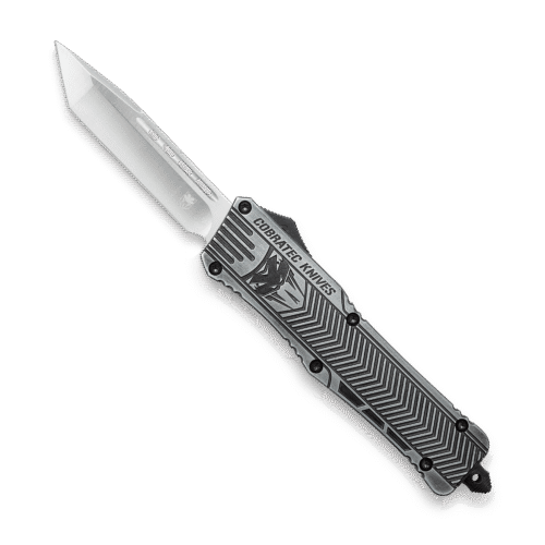 CobraTec Large CTK-1 Stonewash with tanto blade deployed