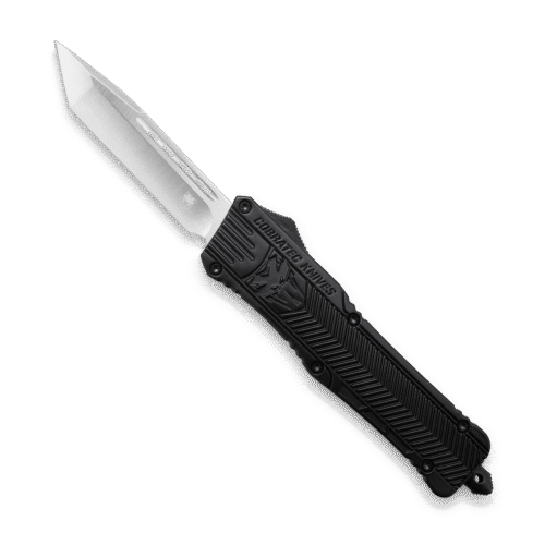 CobraTec Large CTK-1 Black with tanto blade deployed