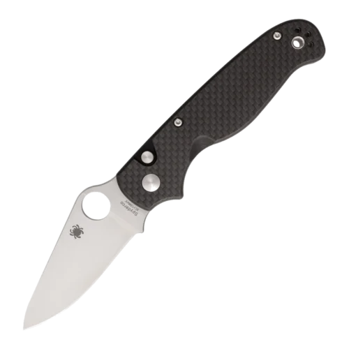 Spyderco ButtonUp Button Lock Carbon Fiber folding knife, 3.25in blade, 8Cr13MoV